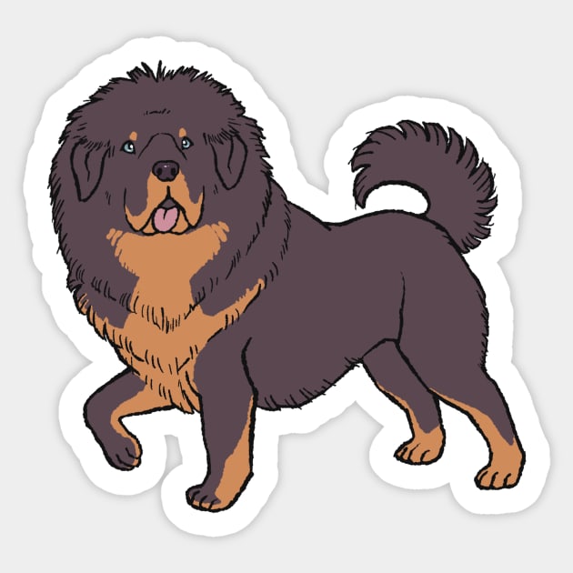Tibetan Mastiff (Doggust 2022) Sticker by tiffatiel